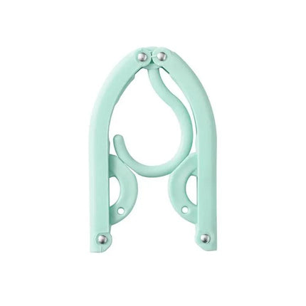 3Pc Portable Travel Folding Hanger Set, Multi Color Plastic Drying Rack