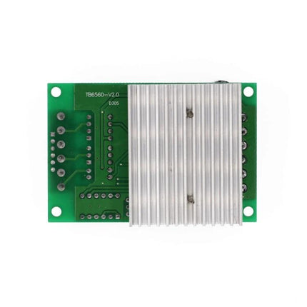 Stepper Motor Controller Board for DIY Projects, green PCB with heatsink, supports 10V-35V (recommended 24V) for precise motor control