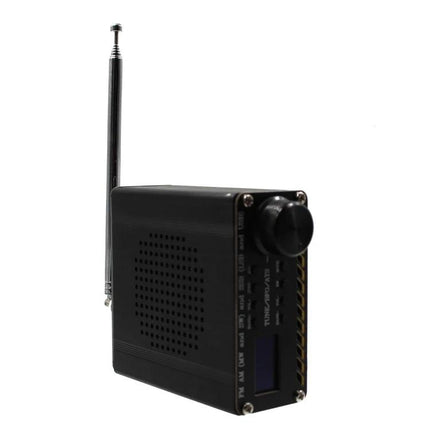Portable Battery-Powered All-Band Radio for FM, AM, and Shortwave with retractable antenna, volume knob and 1200mAh battery for camping and emergencies