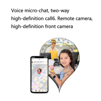 Essential Smart Watch for Children's Daily Safety Needs showing child with watch, location tracking on phone and two-way call features