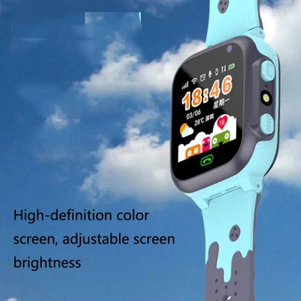 Essential Smart Watch for Children's Daily Safety Needs - blue kids GPS watch with high-definition color screen, call and location features