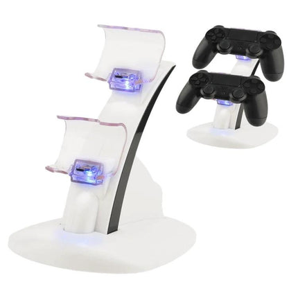 IPLAY Stand for Charging Gaming Controllers at Home charging stand with dual controller docks and LED indicators to organize and charge controllers