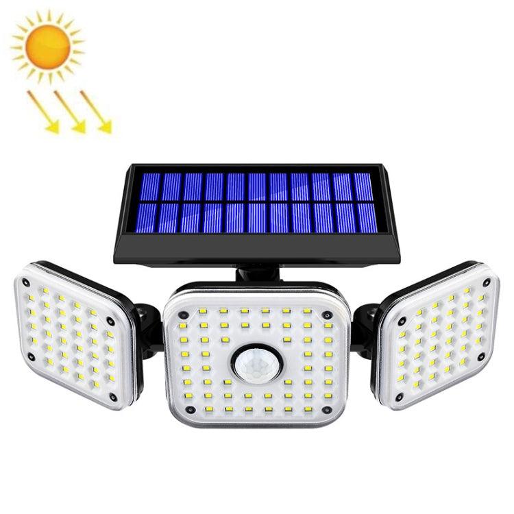 Tri-Head Solar Motion Sensor Wall Lighting for Outdoor Spaces - Waterproof Garden & Street Illumination