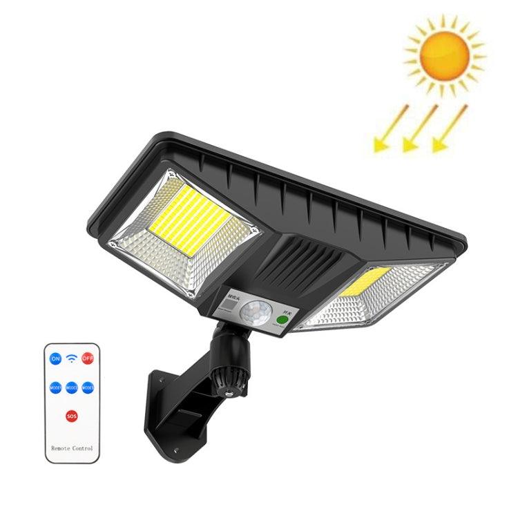 Solar-Powered LED Outdoor Wall Light with Remote Control and Motion Sensing