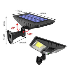 Solar-Powered LED Outdoor Wall Light with Remote Control and Motion Sensing