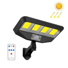 Solar-Powered LED Outdoor Wall Light with Remote Control and Motion Sensing