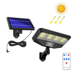 Solar-Powered LED Outdoor Wall Light with Remote Control and Motion Sensing