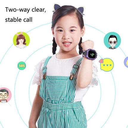 Children's Smart Watch for School Safety and Daily Monitoring - smiling girl wearing smartwatch showing two-way call and SOS tracking