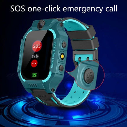 Children's Smart Watch for School Safety and Daily Monitoring showing SOS one-click emergency call and two-way call features