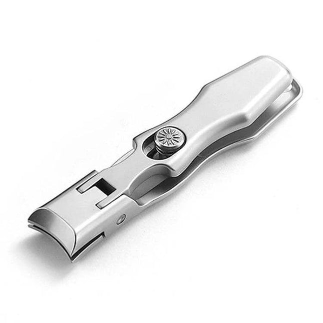 Nail Cutter With Anti Splash Design Stainless Steel — 3D curved double-sided blade, compact travel-friendly clippers that contain clippings for easy cleanup