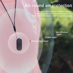 Negative Ion Air Purifying Necklace with Hanging Design