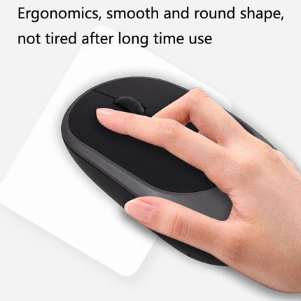 Wireless Quiet Ergonomic Mouse for Office and Laptop Use - black ergonomic design with smooth rounded shape and quiet click for long office sessions