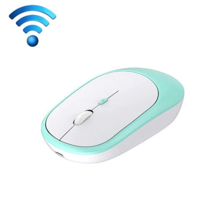 Wireless Quiet Ergonomic Mouse for Office and Laptop Use - mint green slim wireless mouse with silent clicks and ergonomic shape for long office sessions
