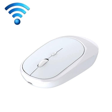 Wireless Quiet Ergonomic Mouse for Office and Laptop Use — white slim ergonomic wireless mouse with silent clicks for long work sessions
