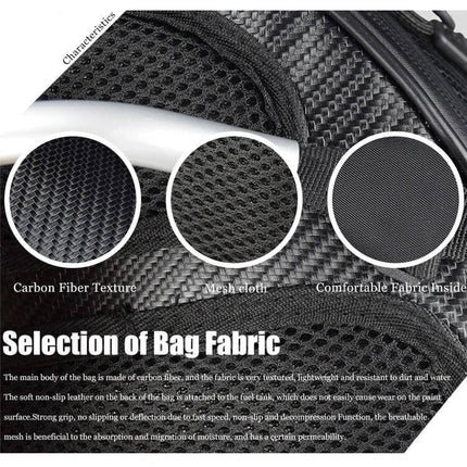 Ghost Racing Locomotive Back Bag 9L Motorcycle Tail Bag carbon-fiber texture mesh oxford cloth soft back leather for secure rear mounting
