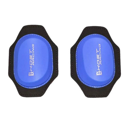 Knee Guard For Motorcycle Riding Protection Everyday Use - blue PVC shell stick-on racing knee sliders for training and track days