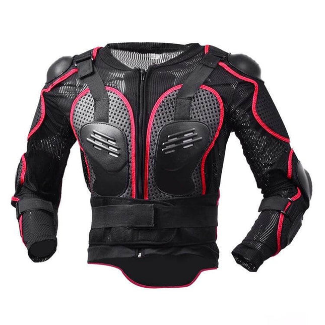 Ghost Racing Motorcycle Chest Protector For Riding, Size M - men's nylon spandex protective jacket with adjustable waist, large non-slip back and arm guards