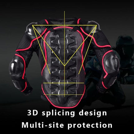 Ghost Racing Motorcycle Chest Protector For Riding, Size M - male nylon spandex EVA protective chest and back armor with adjustable waist and non-slip back
