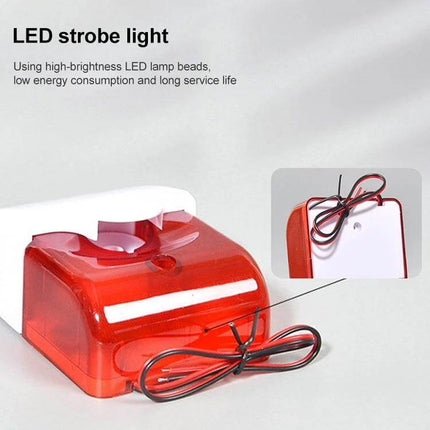 Emergency Alarm with Sound and Light for Industrial Settings red LED strobe and siren unit with wiring for warehouses and factories