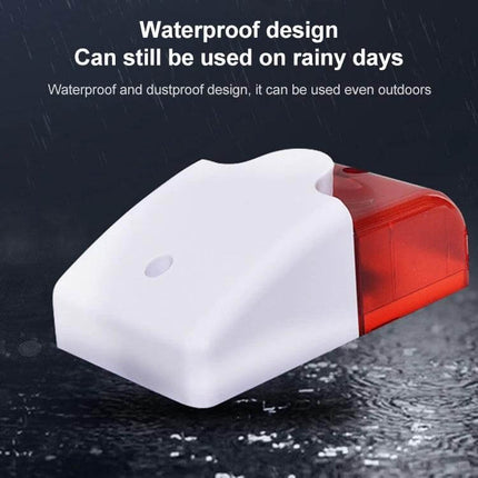 Emergency Alarm with Sound and Light for Industrial Settings waterproof white casing with red light, outdoor industrial audible-visual alert