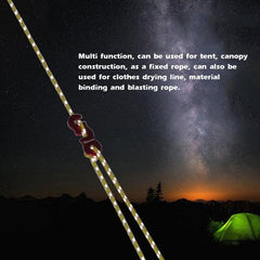 Luminous Multi-Function Wind Rope with Buckle for Camping Tents and Outdoor Use