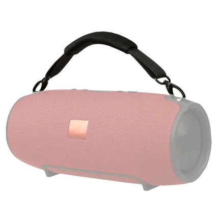 Portable Speaker Lanyard For Hands Free Outdoor Carry securing pink JBL-style speaker with nylon strap and zinc alloy hook