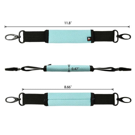 Portable Speaker Lanyard For Hands Free Outdoor Carry light blue padded nylon strap with zinc hooks