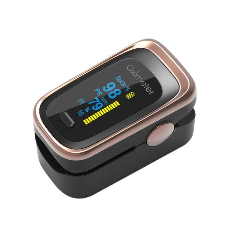 Portable Digital Finger Pulse Oximeter with Blood Oxygen Saturation and Heart Rate Monitor 131R Black Gold