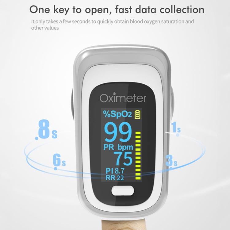 Portable Digital Finger Pulse Oximeter with Blood Oxygen Saturation and Heart Rate Monitor