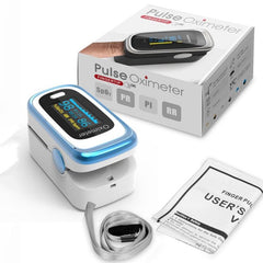 Portable Digital Finger Pulse Oximeter with Blood Oxygen Saturation and Heart Rate Monitor