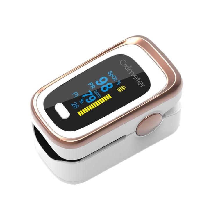 Portable Digital Finger Pulse Oximeter with Blood Oxygen Saturation and Heart Rate Monitor 131R White Gold