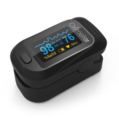 Finger-Type Blood Oxygen Monitor JZ-133R with OLED Display and Pulse Measurement Black