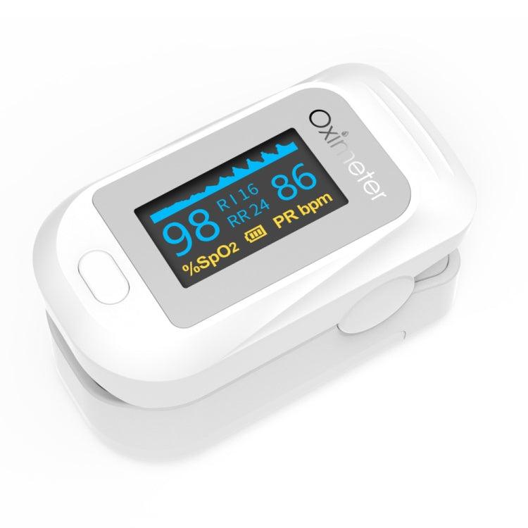 Finger-Type Blood Oxygen Monitor JZ-133R with OLED Display and Pulse Measurement White