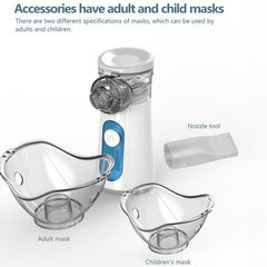 Portable Handheld Ultrasonic Nebulizer with Dual Atomization Modes and Compact Design