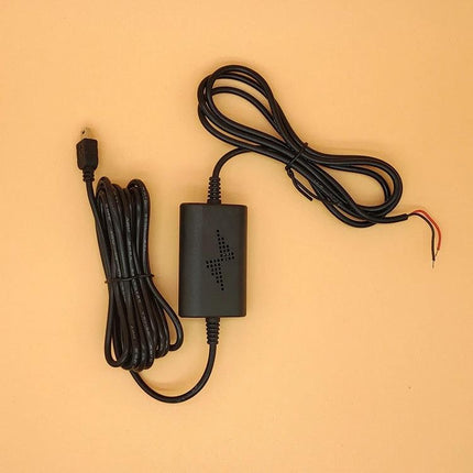 Power Cable for Car Electronics During Daily Drives and Parking powering dash cam and GPS with low-voltage protection, compact inline protector cable