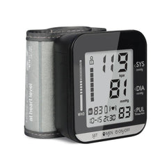 Smart Wrist Blood Pressure Monitor JZ-251A with LCD Display and Two-Person Memory