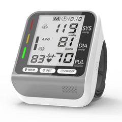 Smart Automatic Wrist Blood Pressure Monitor with LCD Display and Memory Function