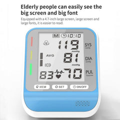 Smart Automatic Wrist Blood Pressure Monitor with LCD Display and Memory Function