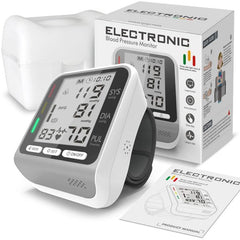 Smart Automatic Wrist Blood Pressure Monitor with LCD Display and Memory Function