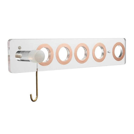Punch Free Acrylic Hair Dryer Wall Bracket For Dyson slim clear acrylic wall mount with magnetic holder and hook for bathroom storage