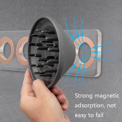 Punch Free Acrylic Hair Dryer Wall Bracket For Dyson slim acrylic magnetic wall mount holding Dyson diffuser without drilling