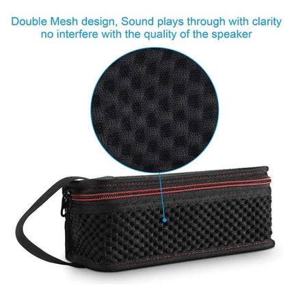 Anker SoundCore Neoprene Speaker Carry Bag For Travel slim padded black carry case with mesh vent and full zipper