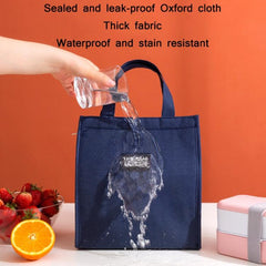 Insulated Waterproof Aluminum Foil Lunch Bag - Portable Meal Carrier with Large Capacity