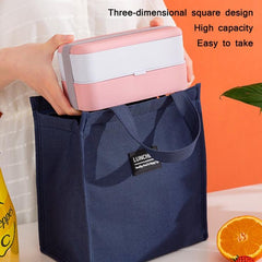 Insulated Waterproof Aluminum Foil Lunch Bag - Portable Meal Carrier with Large Capacity