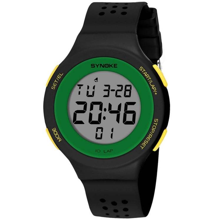 SYNOKE 67866 Swimming Waterproof Silicone Strap LED Watch