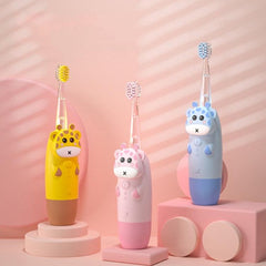 Colorful Cartoon Giraffe Waterproof Sonic Toothbrush for Kids