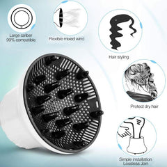 Curly Hair Friendly G8 Universal Diffuser with Rotating Design for Blow Dryers