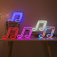 Musical Note LED Neon Sign for Room Decor and Ambiance