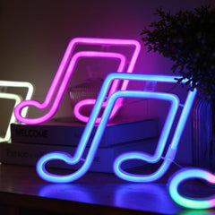 Musical Note LED Neon Sign for Room Decor and Ambiance