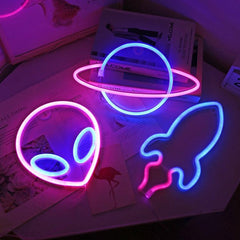 Luz decorativa de neón personalizada con LED, luz de modelado, caja de batería USB, doble propósito. Especificaciones: